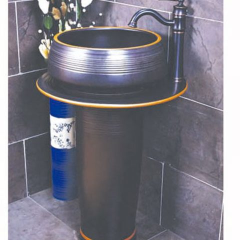 SJJY-2249-31    Household matte black color one piece basin