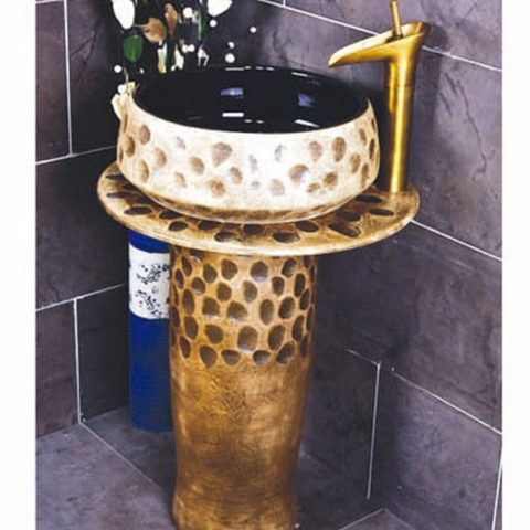 SJJY-2250-31   Traditional bathroom art water ceramic type pedestal basin