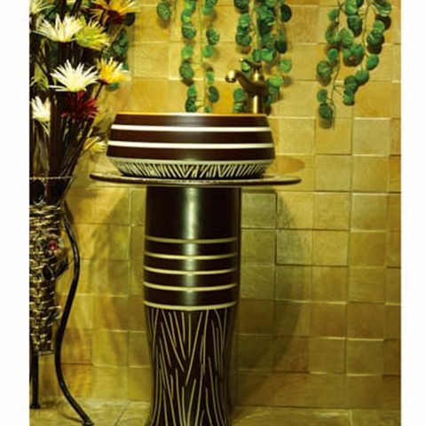 SJJY-2256-31   Hand painted stripes device home decor basin 