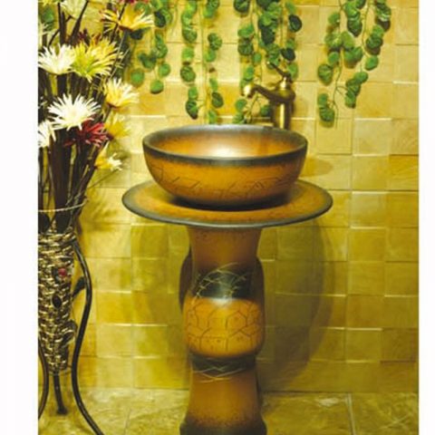 SJJY-2265-32   China traditional style hand carved column basin