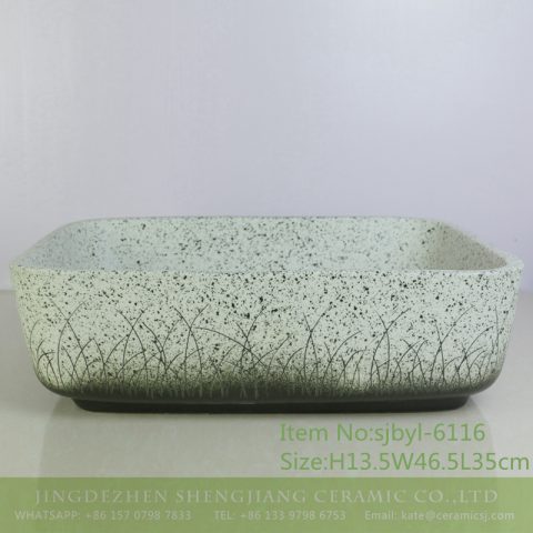 sjbyl-6116 beautiful Desert oasis daily bathroom basin daily ceramic basin large oval porcelain basin