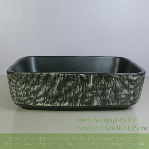 sjbyl-6119 Brunet tree grain ceramic basin basin basin basin wash basin daily basin is resistant to dirt high quality