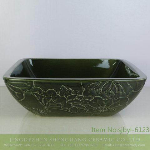 sjbyl-6123 Meaning harmonious lotus decorative pattern ceramic basin wash basin daily basin is resistant to dirt high quality