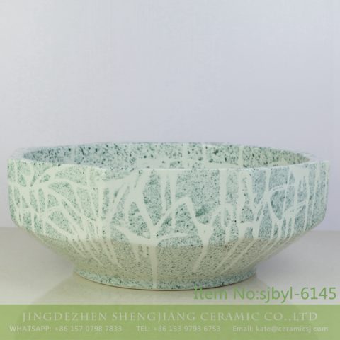 sjbyl-6145 Light-colored octagonal ink point water grain ceramic basin daily use high-grade ceramic durable daily necessities
