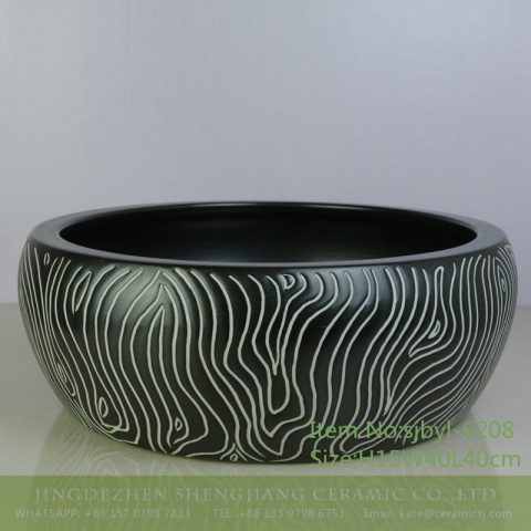 sjbyl-6208 Wash basin bathroom wash basin Chinese nautical pattern porcelain jingdezhen porcelain