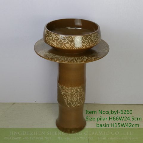 sjbyl-6260 Auspicious cloud lavatory toilet bathroom ceramic basin wash gargle basin jingdezhen porcelain daily use