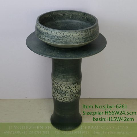 sjbyl-6261 Stone bird's nest design washbasin toilet bathroom ceramic basin wash basin jingdezhen porcelain daily use