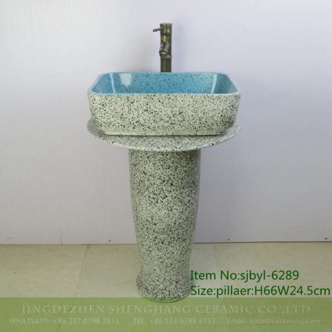 sjbyl-6289 Black rock carving pattern ceramic basin wash basin sink high quality upscale durable toilet bathroombasin washsink
