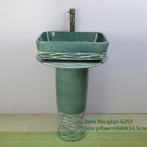 sjbyl-6293 High-grade durable toilet ceramic basin wash basin sink high quality porcelain dot line design