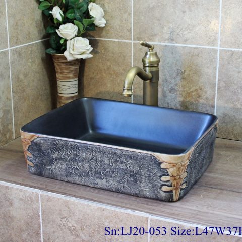 LJ20-053 Creative hand - painted rectangular wash basin