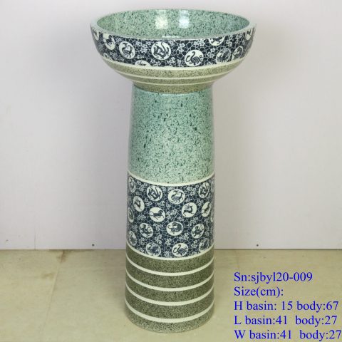 sjby120-009Jingdezhen 12 zodiac zebra pattern washbasin