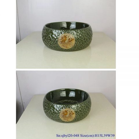 sjby120-048 Shengjiang hand-carved rock patterns wash basin