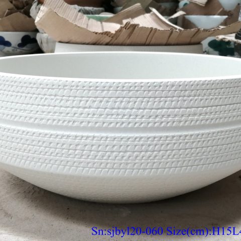 sjby120-060 Shengjiang hand painted matte hoop wash basin