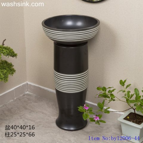 byl2006-44 Jingdezhen creative integrated white coil ceramic washbasin