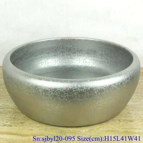 sjby120-095 Jingdezhen hand-painted small bud silver pattern washbasin