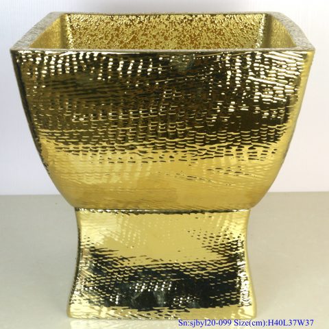 sjby120-099 Jingdezhen net gold pattern washbasin