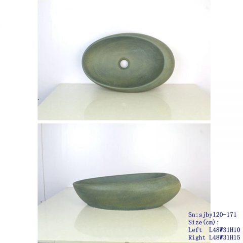 sjby120-171 Jingdezhen grey stone pattern washbasin