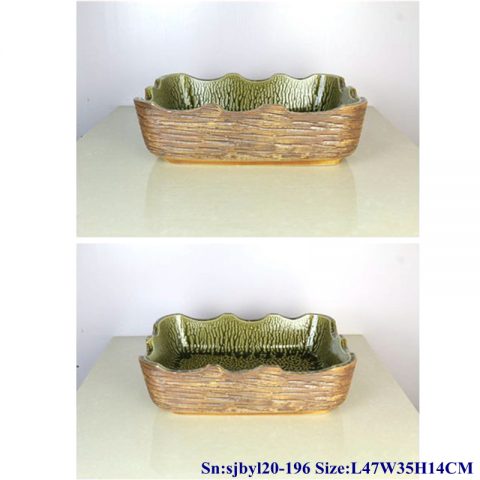 sjby120-196 Hand painted wash basin with Jingdezhen sand table pattern