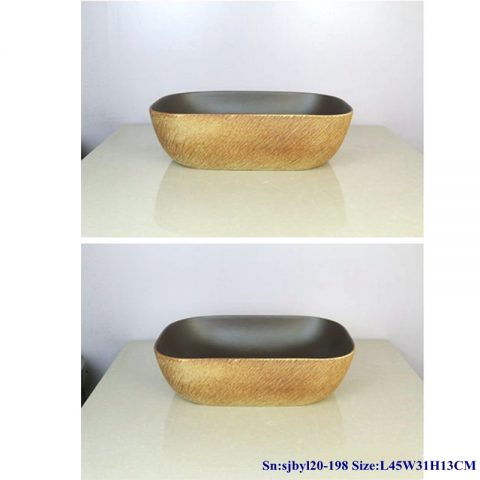 sjby120-198 Hand painted wash basin with Jingdezhen sand table pattern